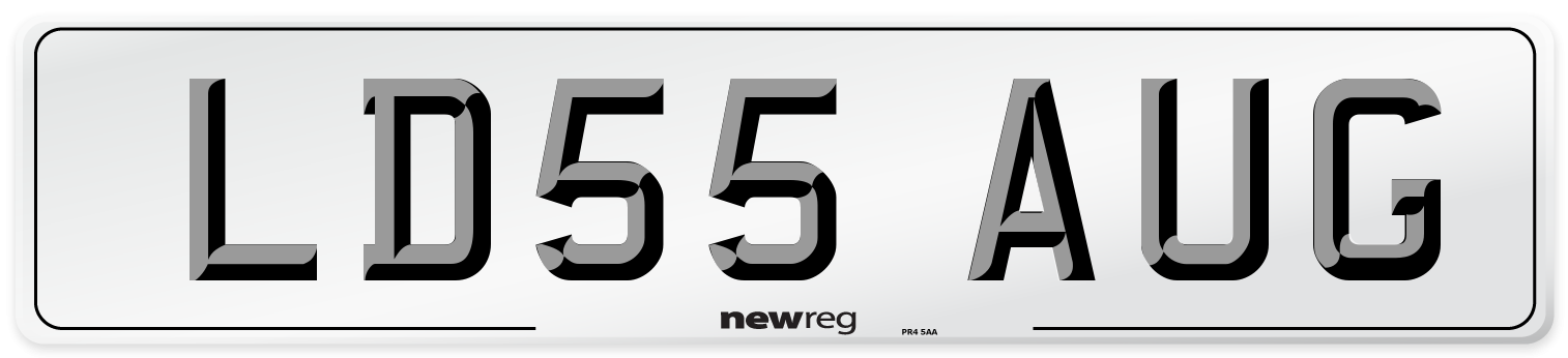 LD55 AUG Number Plate from New Reg